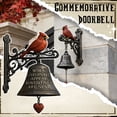 thumbnail image 1 of Cardinalis Bells for Door, Vintage Red Cardinal Cast Iron Bell Wall Mounted for Outdoor, Garden, Front Door, Home Decor, 1 of 5