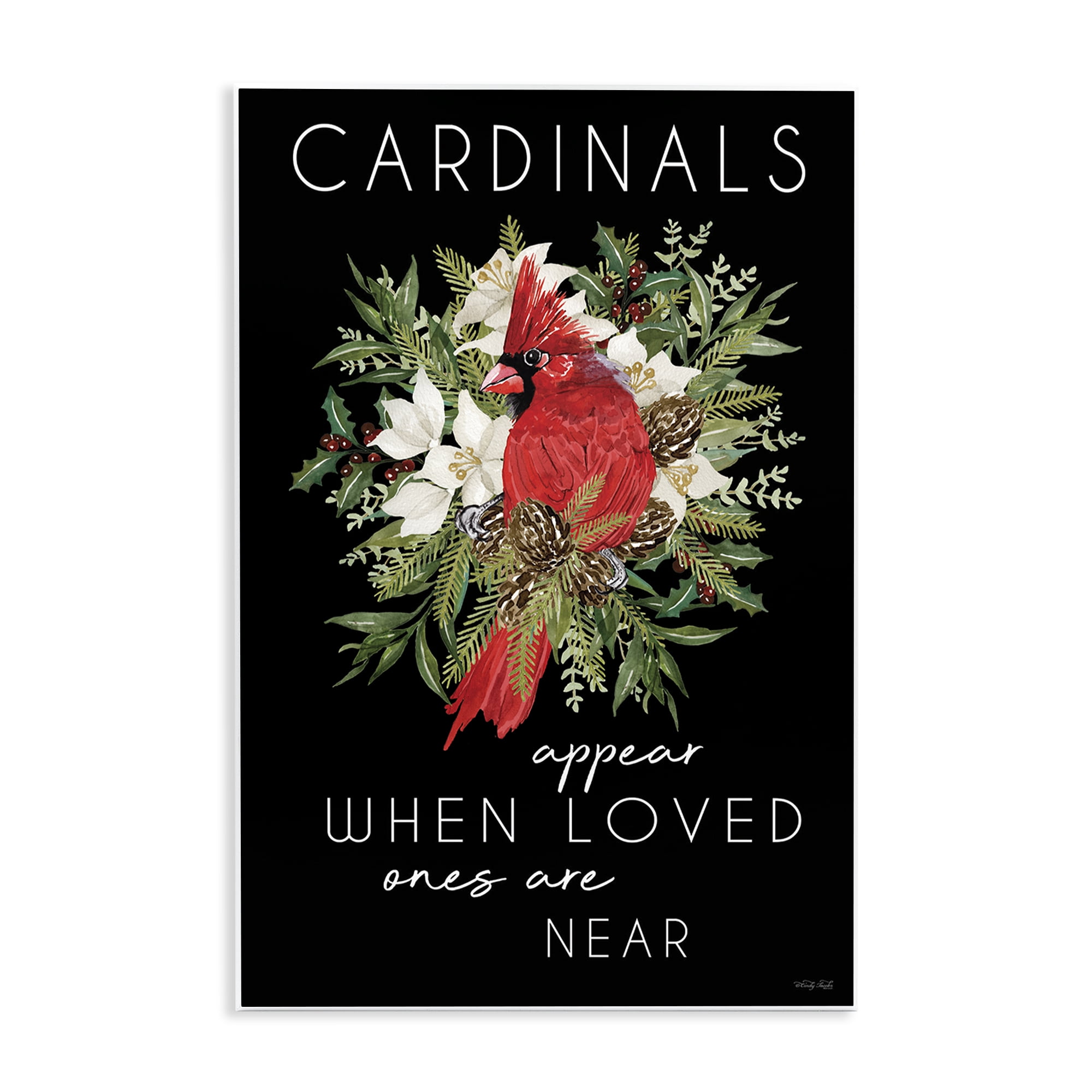 Cardinals Appear Seasonal Sentiment Wall Plaque Art, design by Cindy Jacobs