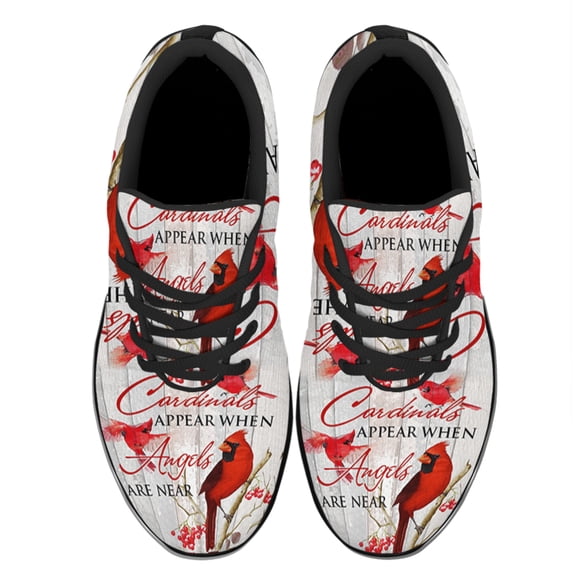 Cardinals Appear When Angels Are Near Shoes Women's Fashion Sneakers Tennis Running Shoes for Men Women Black Size 4.5
