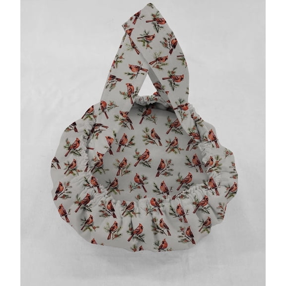 Cardinals Birds & Berries Casserole Baking Pan or Pie Plate Cozy and Carrier by Penny's Needful Things (Pie Plate/Small Casserole Carrier) (Cream)