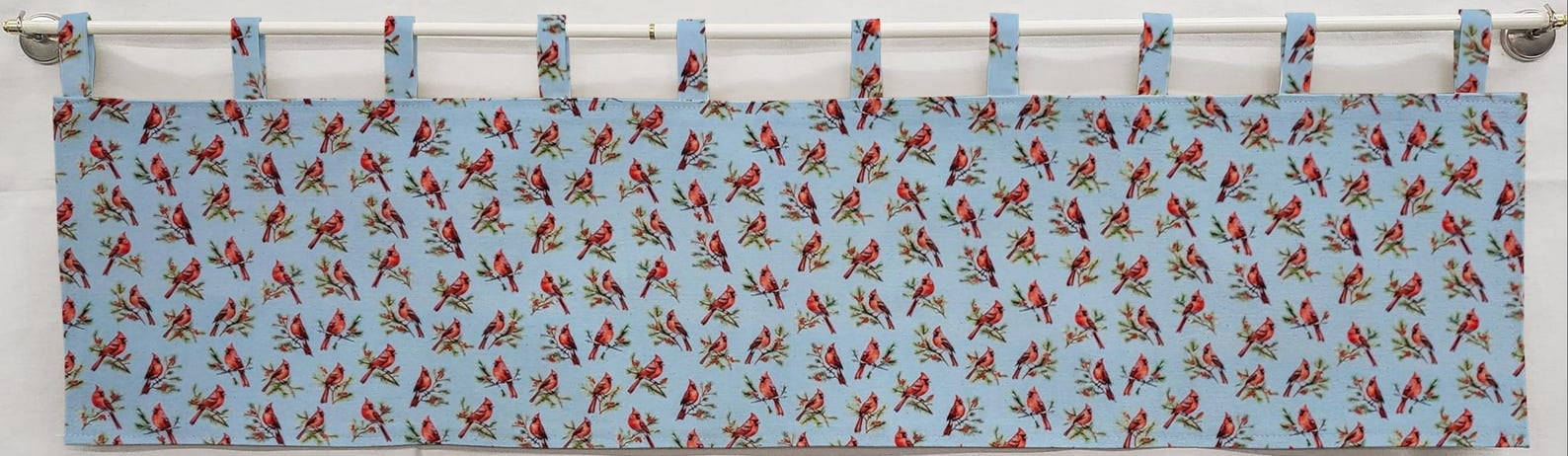 Cardinals Birds & Berries Tab Top Valances by Penny's Needful Things ...