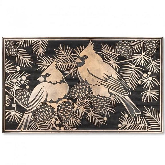 Abbott Doormat Durable, Weather-Resistant Indoor and Outdoor Rubber Doormat, 18x30"Cardinal Doormat-18X30"L
