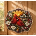 thumbnail image 1 of Cardinals & Sunrise Hanging Diamond Art Kits for Adults, DIY Window Suncatcher Hanging Ornament, Double-Sided Acrylic Decor with Special Shaped Diamonds for Home Garden Gift, 1 of 8