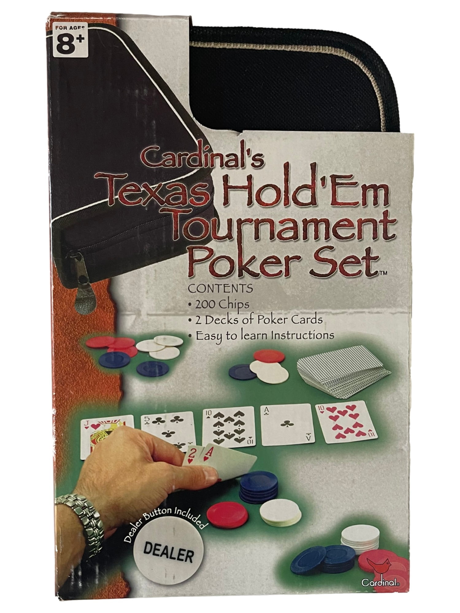 Cardinals Texas Hold Em Tournament Poker Set in Case with Chips
