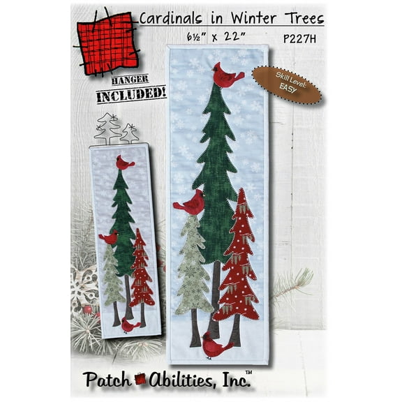 Cardinals in Winter Trees Pattern with Hanger by Patch Abilities