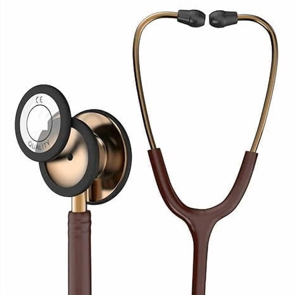 Cardio 3 Monitoring Stethoscope, Copper-Finish Chest Piece, Chocolate Tube