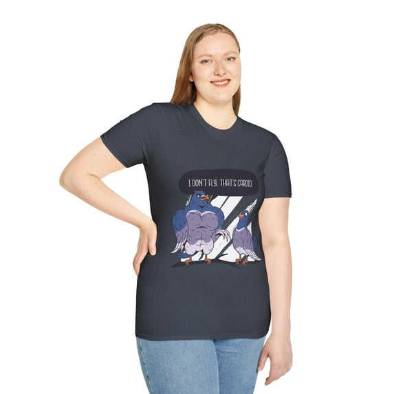 Cardio Aerobic Pigeon Funny Cartoon Fitness Lover Shirt