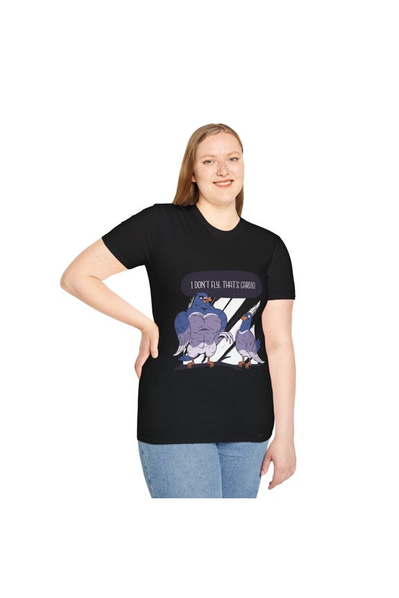 Cardio Aerobic Pigeon Funny Cartoon Fitness Lover Shirt