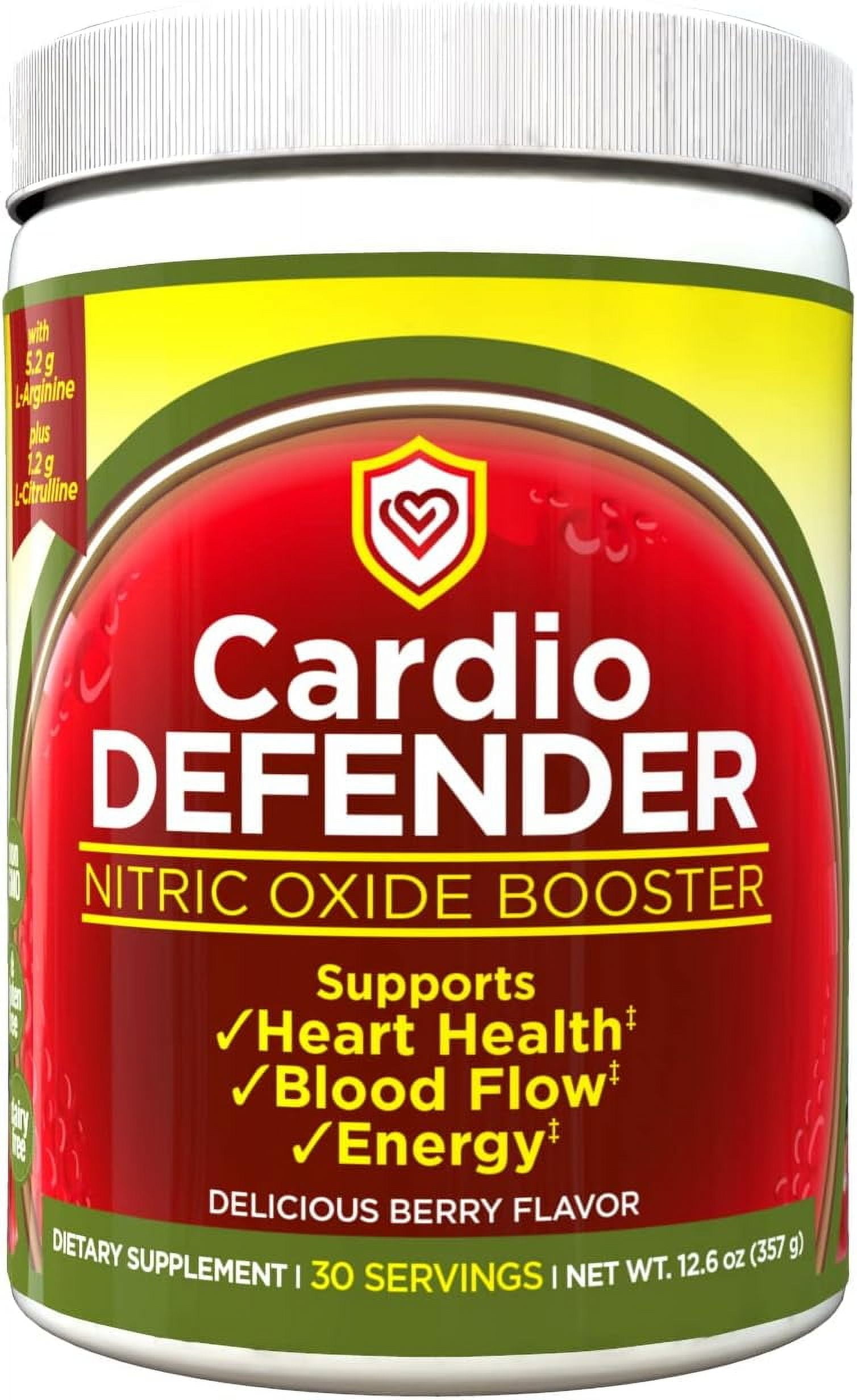 Cardio Defender - L-Arginine Powder with 5,200mg L-Arginine Per Serving- Heart Health Drink Mix