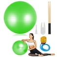 thumbnail image 1 of Cardio Drumming Equipment Set, Fitness Balance Ball with Pump & 3.2oz Sticks, Aerobic Exercise Ball for Workouts, Stability, Pilates, Yoga, Pregnancy Gymnastics, 1 of 8