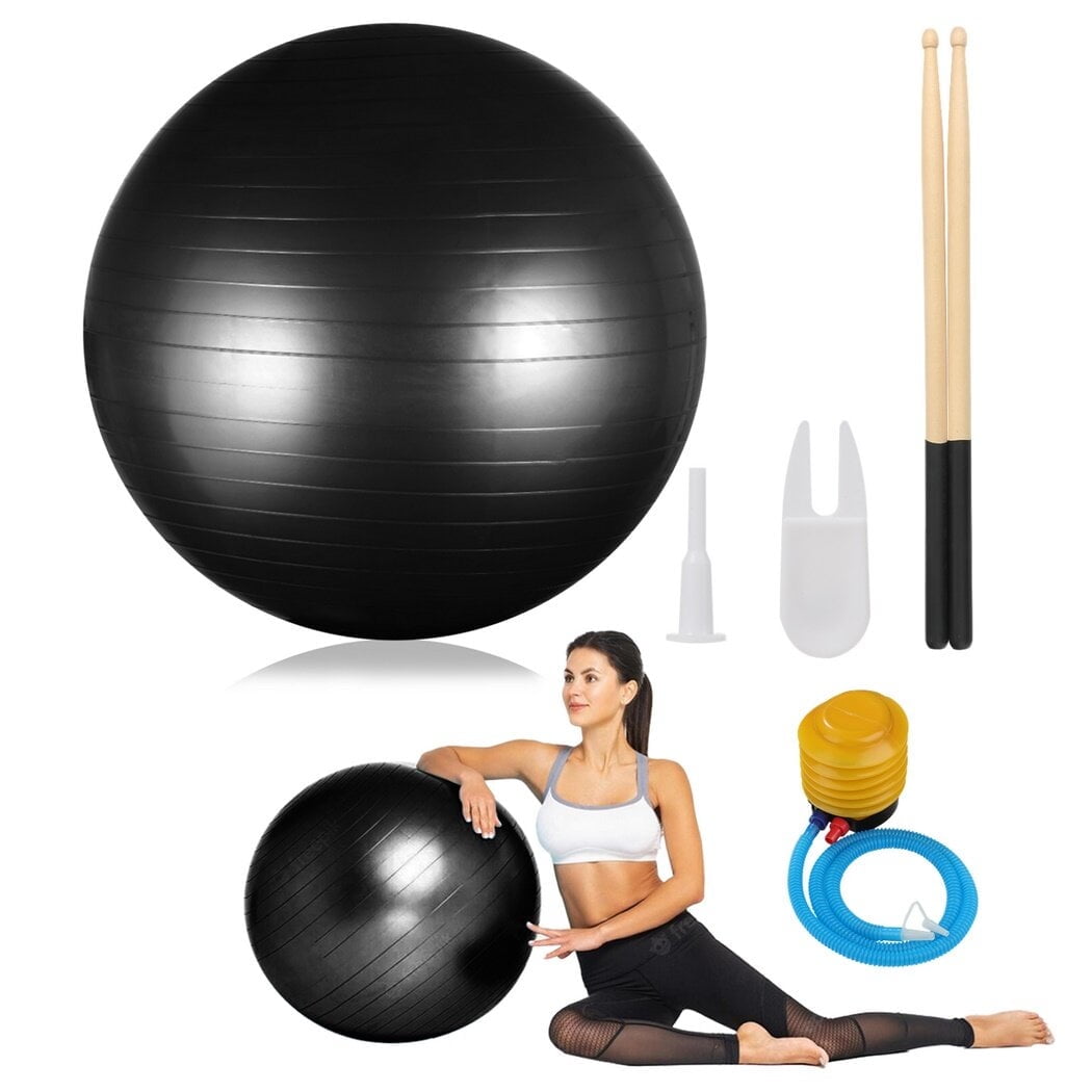 Stability Balls Drum Sticks Cardio Drumming Equipment Set