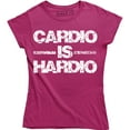 thumbnail image 1 of Cardio Is Hardio Funny Gym Women's Training Humour Workout Top Tee, 1 of 4