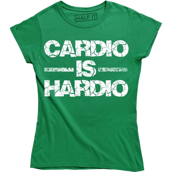 Cardio Is Hardio Funny Gym Women's Training Humour Workout Top Tee