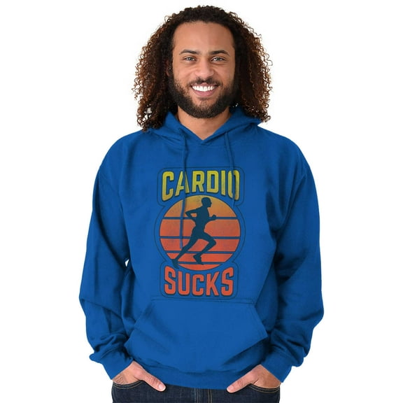 Cardio Sucks Funny Workout Gym Unisex Plus Size Hoodie Brisco Brands 3X