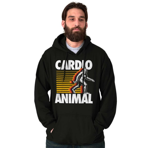 Cardio Workout Bigfoot Sasquatch Unisex Plus Fleece Graphic Hoodie Brisco Brands 2X