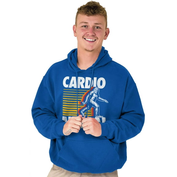 Cardio Workout Bigfoot Sasquatch Unisex Plus Fleece Graphic Hoodie Brisco Brands 3X