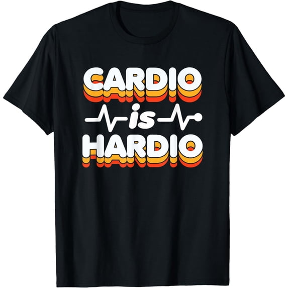 Cardio is Hardio Gym Funny Running Retro 70s Fitness Light T-Shirt
