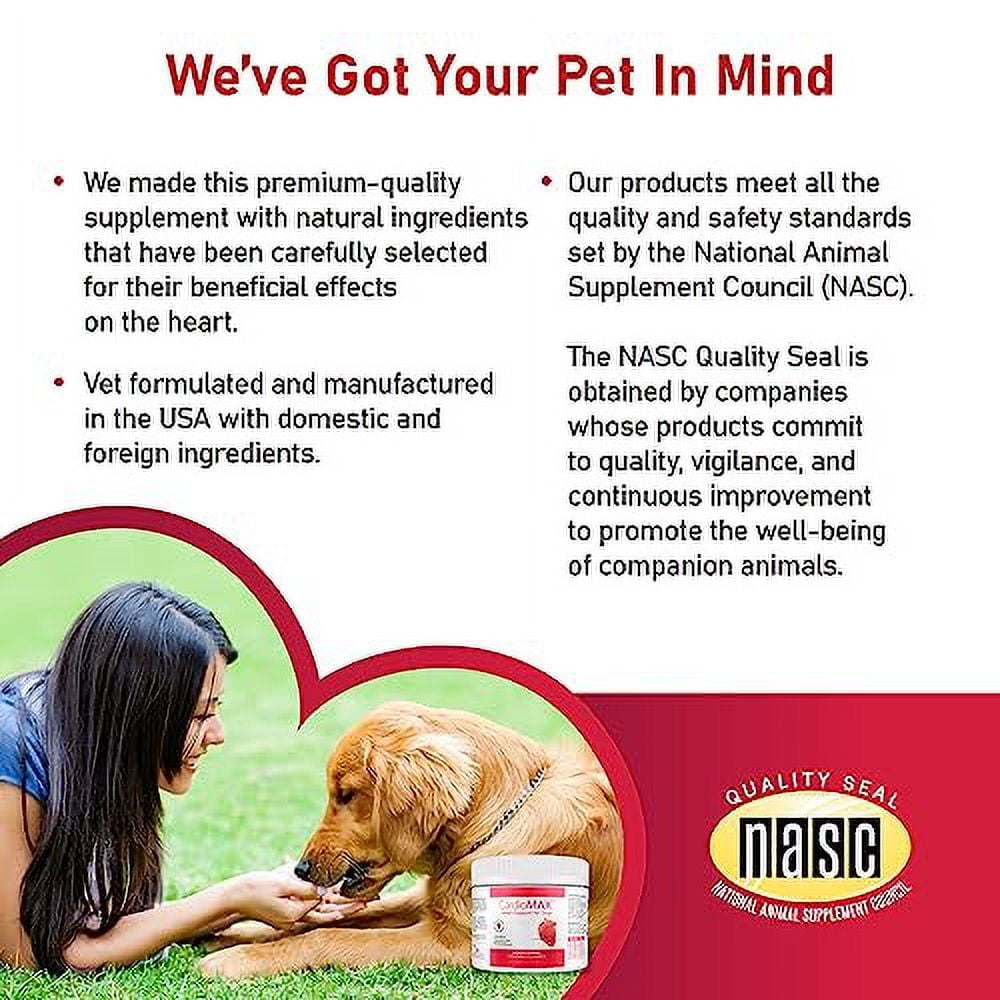 CardioMAX Heart Support Supplement for Dogs LTaurine, LCarnitine
