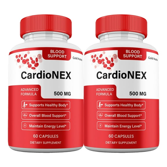 CardioNex Capsules, Maximum Strength Supplement Pills, All Natural 30 Day Supply per Bottle  (2 Pack)