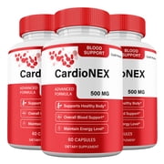 CardioNex Capsules, Maximum Strength Supplement Pills, All Natural 30 Day Supply per Bottle 3 Pack