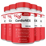 CardioNex Capsules, Maximum Strength Supplement Pills, All Natural 30 Day Supply per Bottle 5 Pack