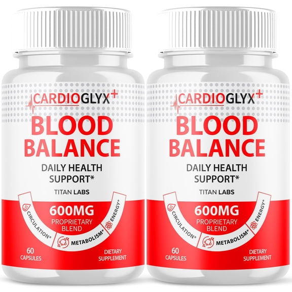 Cardioglyx Advanced Formula Blood Support for Health and Wellness Cardio Glyx 120 Capsules