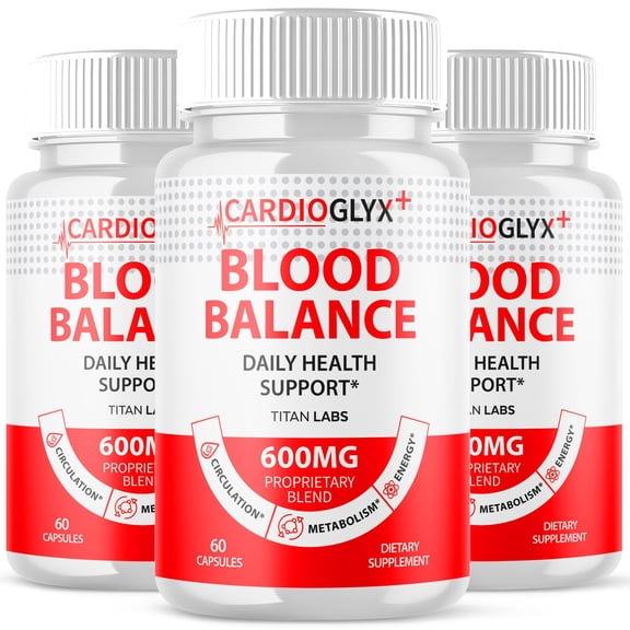Cardioglyx Advanced Formula Blood Support for Health and Wellness Cardio Glyx 180 Capsules
