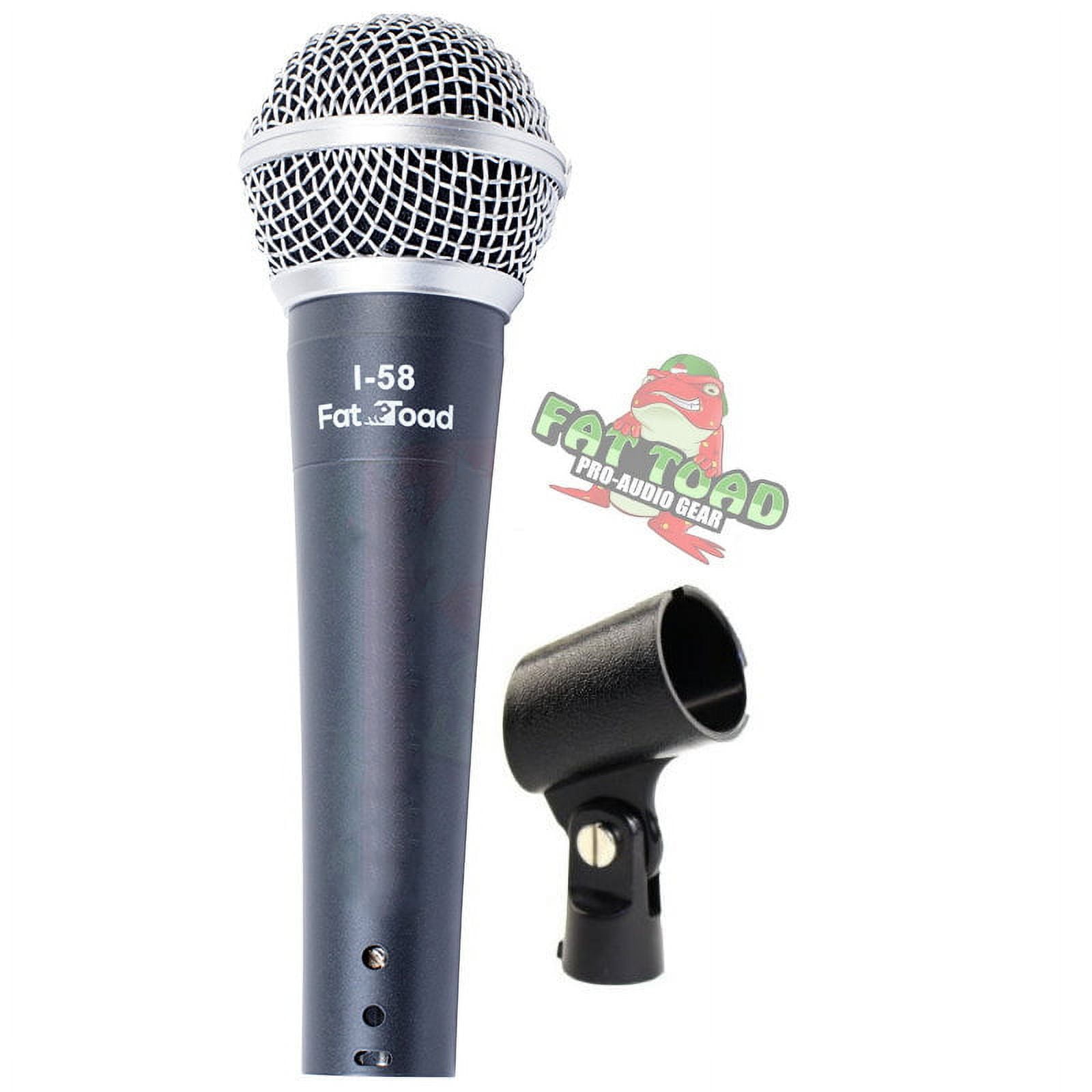 Cardioid Dynamic Microphone with Mic Clip by Fat Toad Vocal Handheld,  Unidirectional Mic Singing Wired Microphone for Music Stage Performances,  Studio Recording, Live Streaming or PA DJ Karaoke - Walmart.com