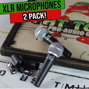 Cardioid Dynamic Vocal Microphones - Singing Handheld Recording Studio Mic PACK