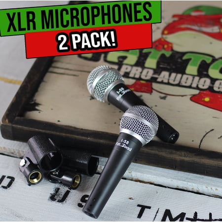 Cardioid Dynamic Vocal Microphones - Singing Handheld Recording Studio Mic PACK