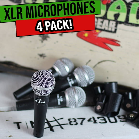 Cardioid Dynamic Vocal Microphones - Singing Karaoke Recording Studio Mic PACK