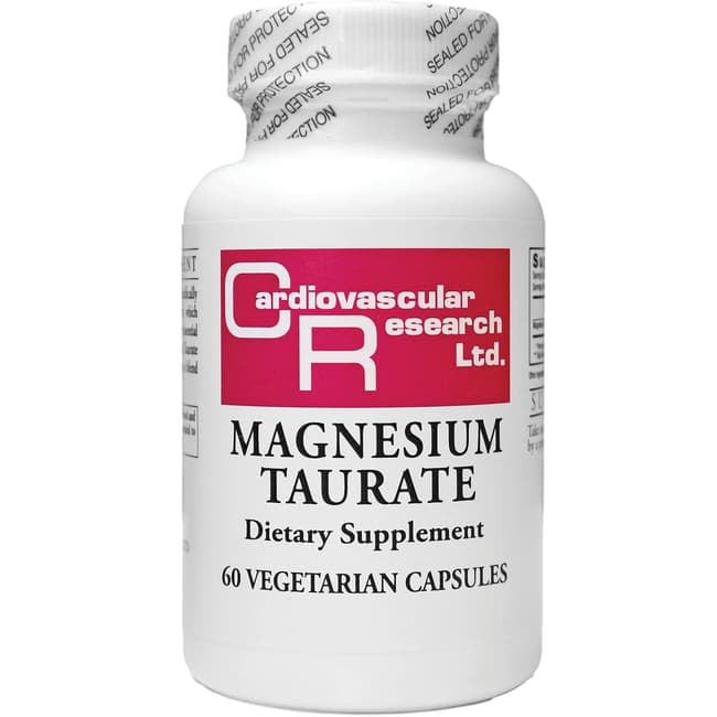 Cardiovascular Research Magnesium Taurate 125 mg, 60 Capsules, Creamy White