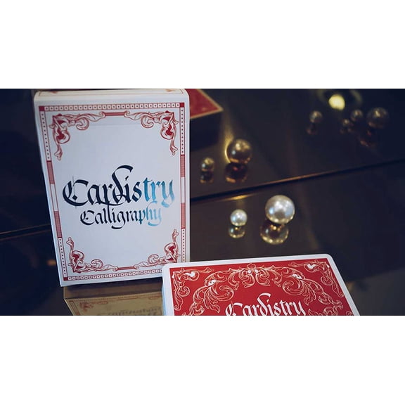 Cardistry Calligraphy Red Playing Cards by Bombmagic