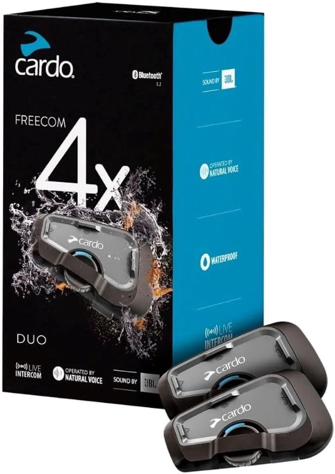 Cardo Systems FREECOM 4X Motorcycle 4-Way Helmet Bluetooth