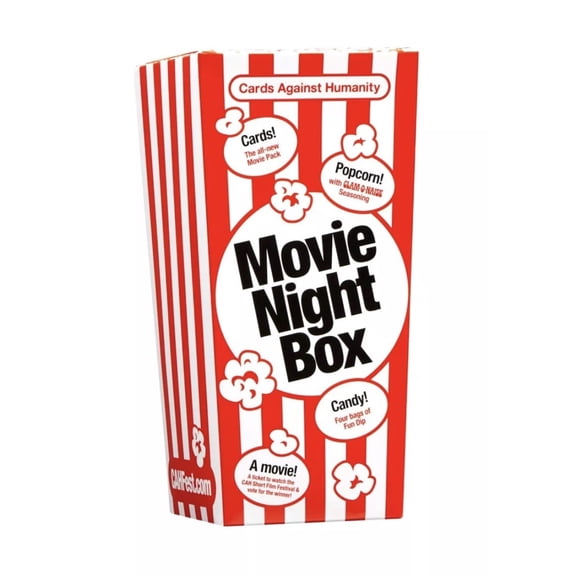 Cards Against Humanity: Movie Night Box - Game Expansion Pack w Included Streaming Ticket & Surprises