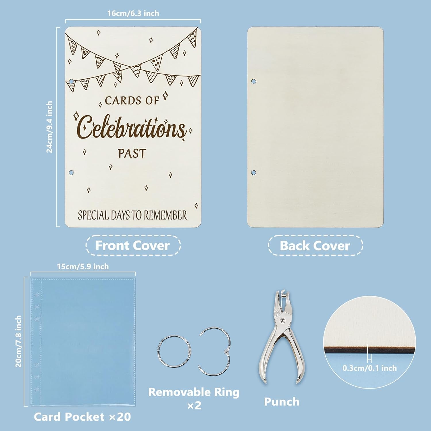Cards of Celebrations Greeting Card Organizer Planning Book Binder Card Keeper Wedding Birthday Cards Holder Wooden Keeper Binder Photo Album Cover with Punch and 10pcs Inner Pockets - Walmart.com Cards of Celebrations Greeting Card Organizer Planning Book Binder Card Keeper Wedding Birthday Cards Holder Wooden Keeper Binder Photo Album Cover with Punch and 10pcs Inner Pockets - Walmart.com
