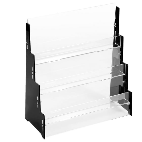 Cards Display Shelf 3 Tiers Acrylic Trading Card Display Clear Acrylic Card Display Shelf Easy Assembly Trading BCard Display Rack for Countertop Store