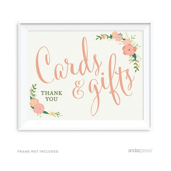 Cards & Gifts Floral Roses Girl Baby Shower Party Signs