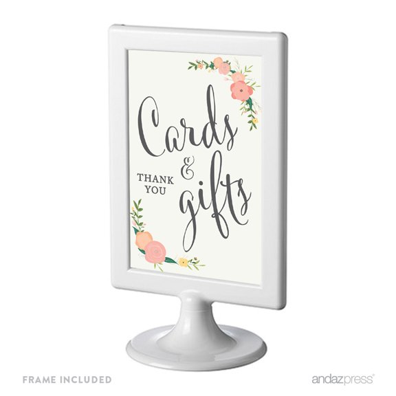 Cards & Gifts Thank You Framed Floral Roses Wedding Party Signs