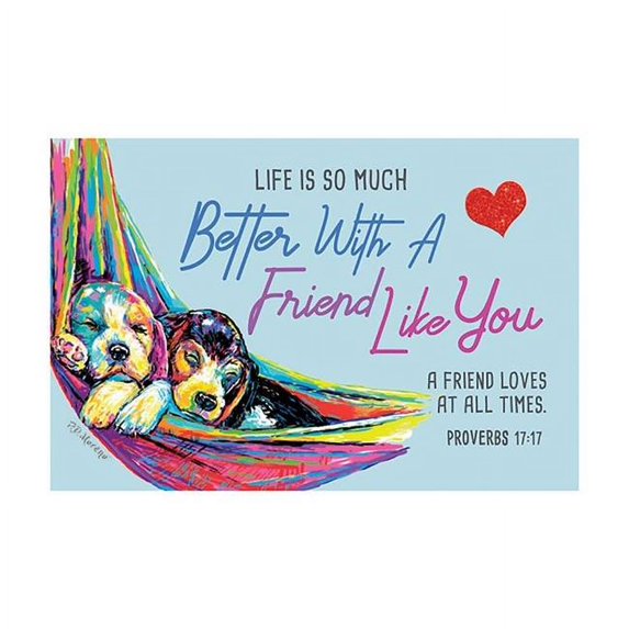 Cards-Pass It On-Better With A Friend Like You (3 X 2 ) (Pack Of 25)
