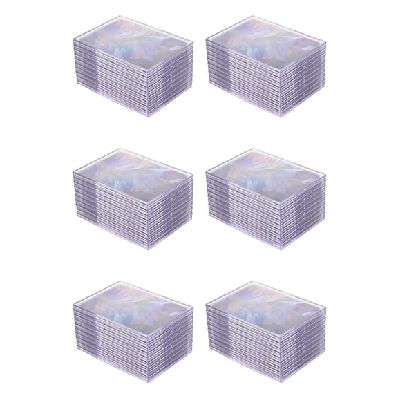 Cards Sleeves Top Loaders 60 Hard Plastic Card Protector Clear Card Brick + 12 Display Stand
