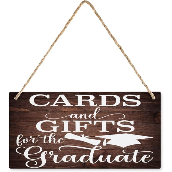 Cards and Gifts for The Graduate Graduation Wooden Sign - 12 x 8 Inch ...