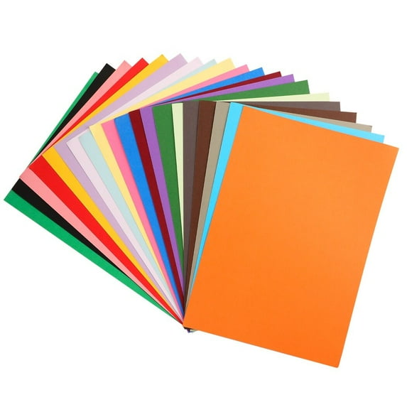Cardstock 100 Sheets Heavy A4 Colored Papers 20 Colors Pure Wood Pulp Hard Card Stock for DIY Art, Card Making, Scrapbooking, Craft, Decor, Kids School Supplies