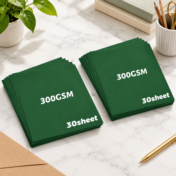 Cardstock 12 X 12" Thick Paper 300gsm/110lb Construction 30 Sheets Dark Green (pack Of 2)