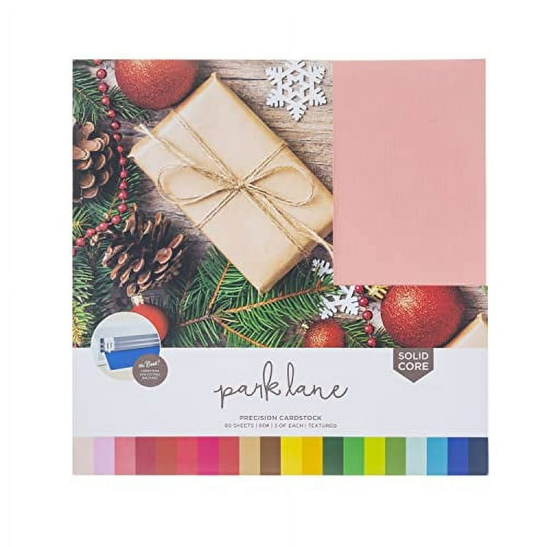Park Lane Shimmer Cardstock Paper, 48 Sheets - 12x12 Pearlescent Scrapbook Paper in Assorted Colors - Cardstock Variety Pack for Crafts