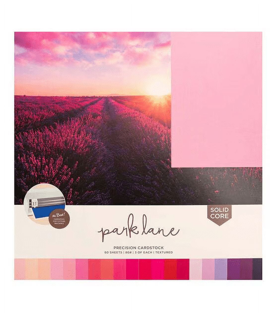 Cardstock 12x12 Variety Pack, 60 Sheets | 80lb Premium Textured Scrapbook Paper, Solid Core | Acid Free Double Sided Card Stock for Paper Crafts, Embossing, Cardmaking | Pink & Purple