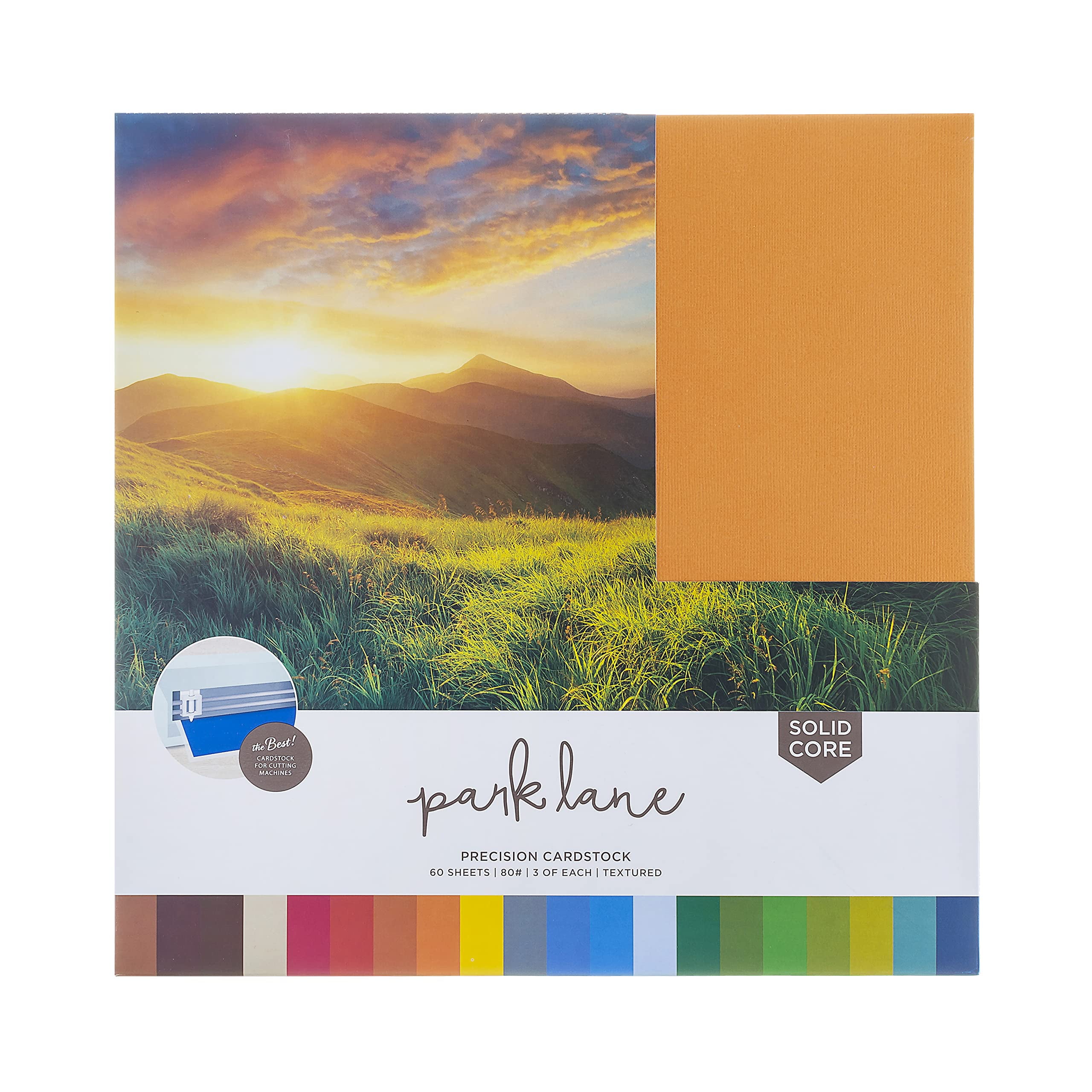 Park Lane Shimmer Cardstock Paper, 48 Sheets - 12x12 Pearlescent Scrapbook Paper in Assorted Colors - Cardstock Variety Pack for Crafts