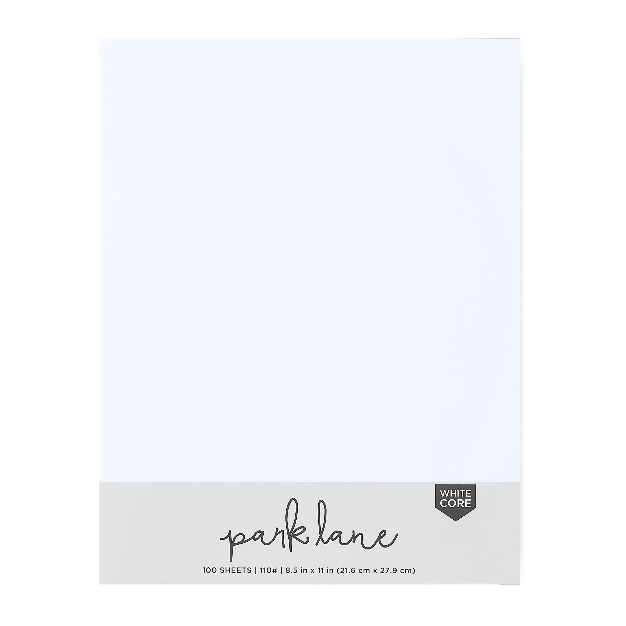 Cardstock 8.5 x 11 Paper Pack - 110 lb White Cardstock Scrapbook Paper -  Double Sided Card Stock for Crafts, Embossing, Cardmaking - 100 Sheets
