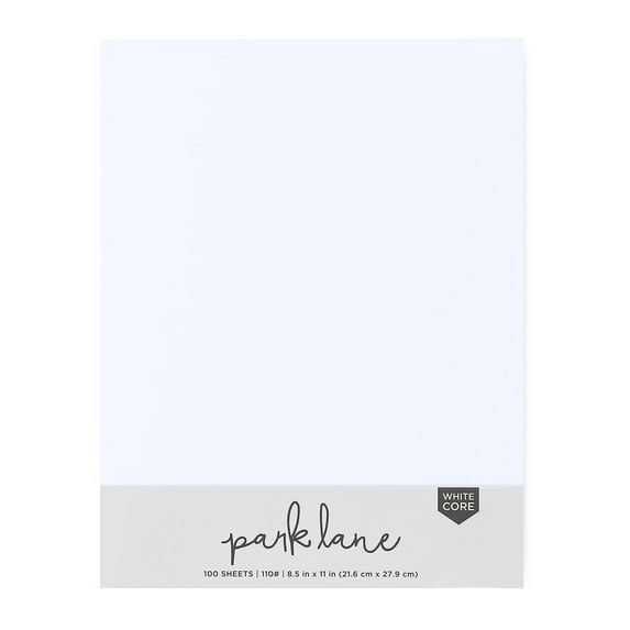 Cardstock 8.5 x 11 Paper Pack - 110 lb White Cardstock Scrapbook Paper - Double Sided Card Stock for Crafts, Embossing, Cardmaking - 100 Sheets