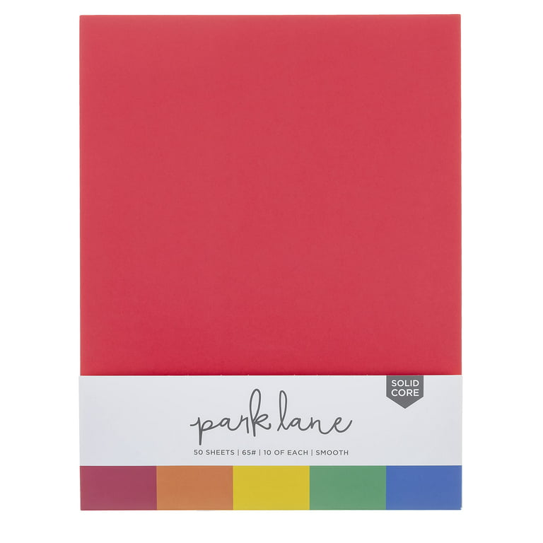50 Sheet 8.5 x 11 Ivory Solid Core Cardstock Paper Pack by Park Lane